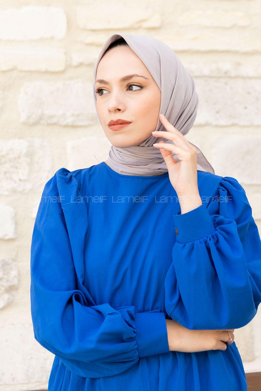 Silver Wool Printed Scarf