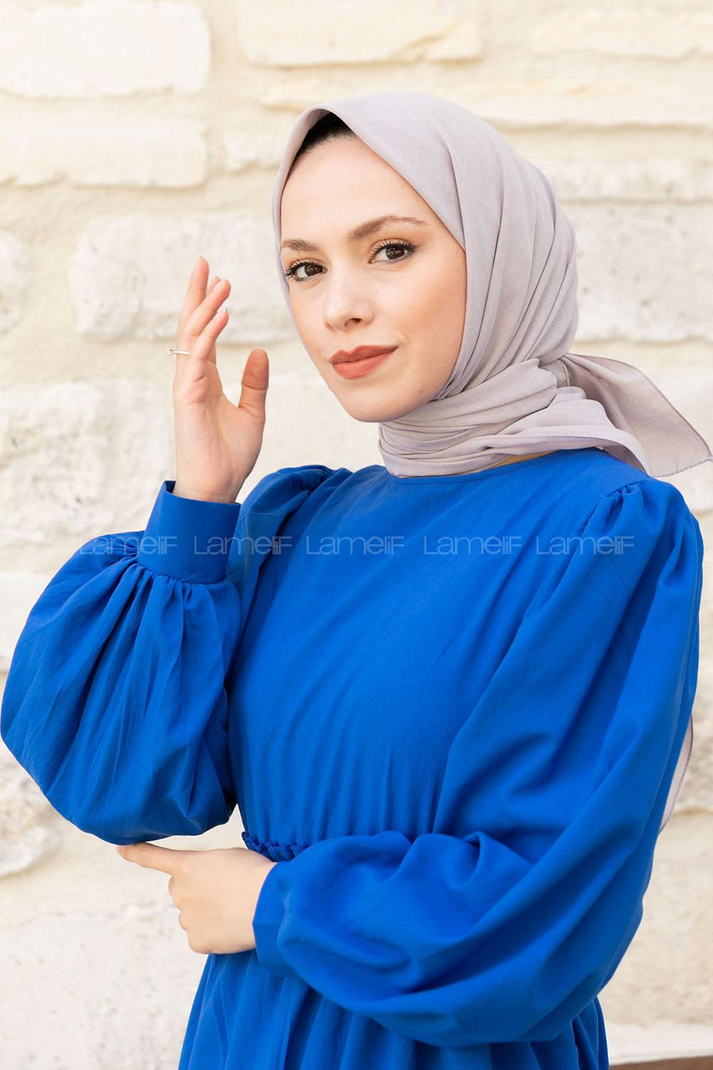 Silver Wool Printed Scarf