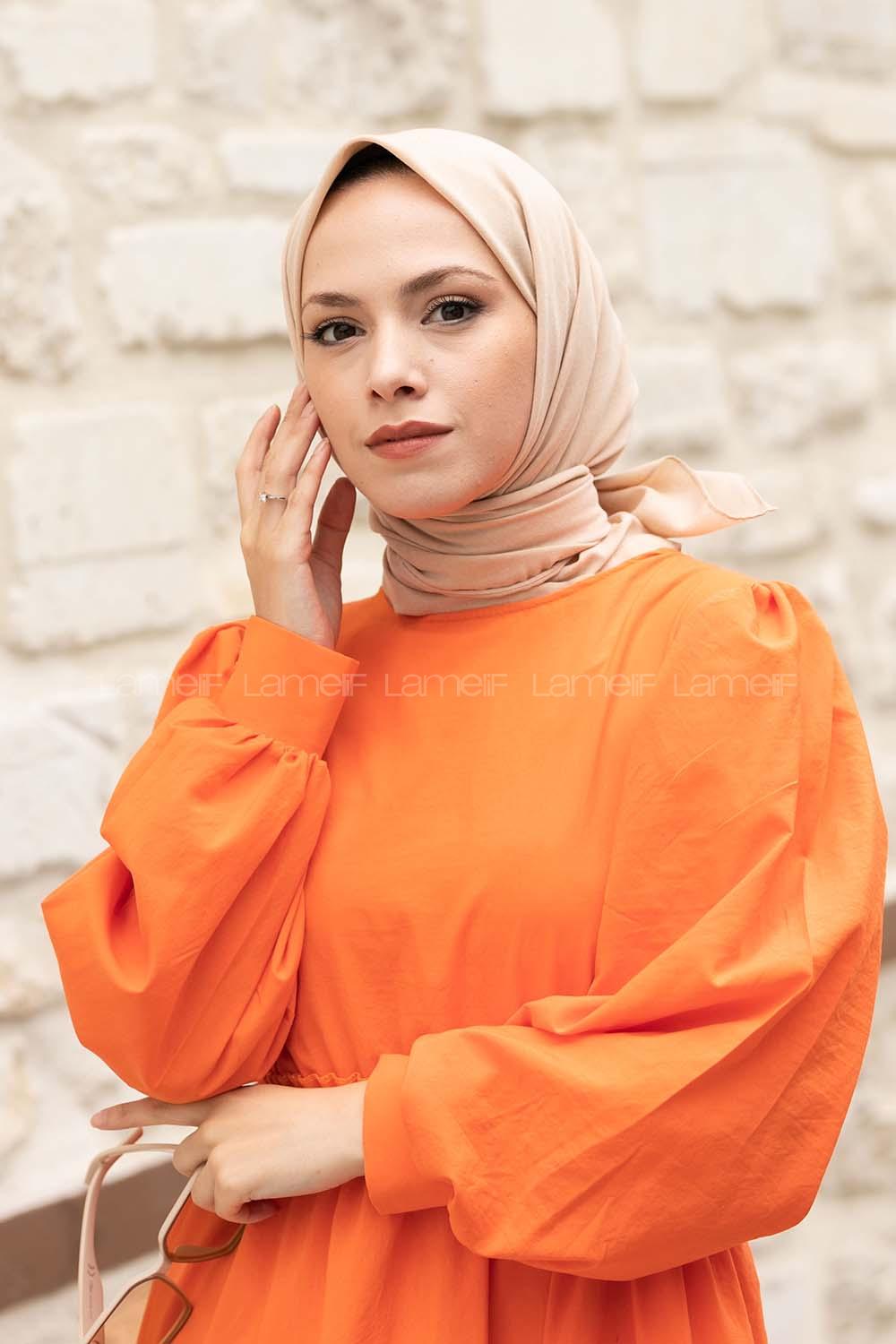 Lamelif Keten Eşarp Bej