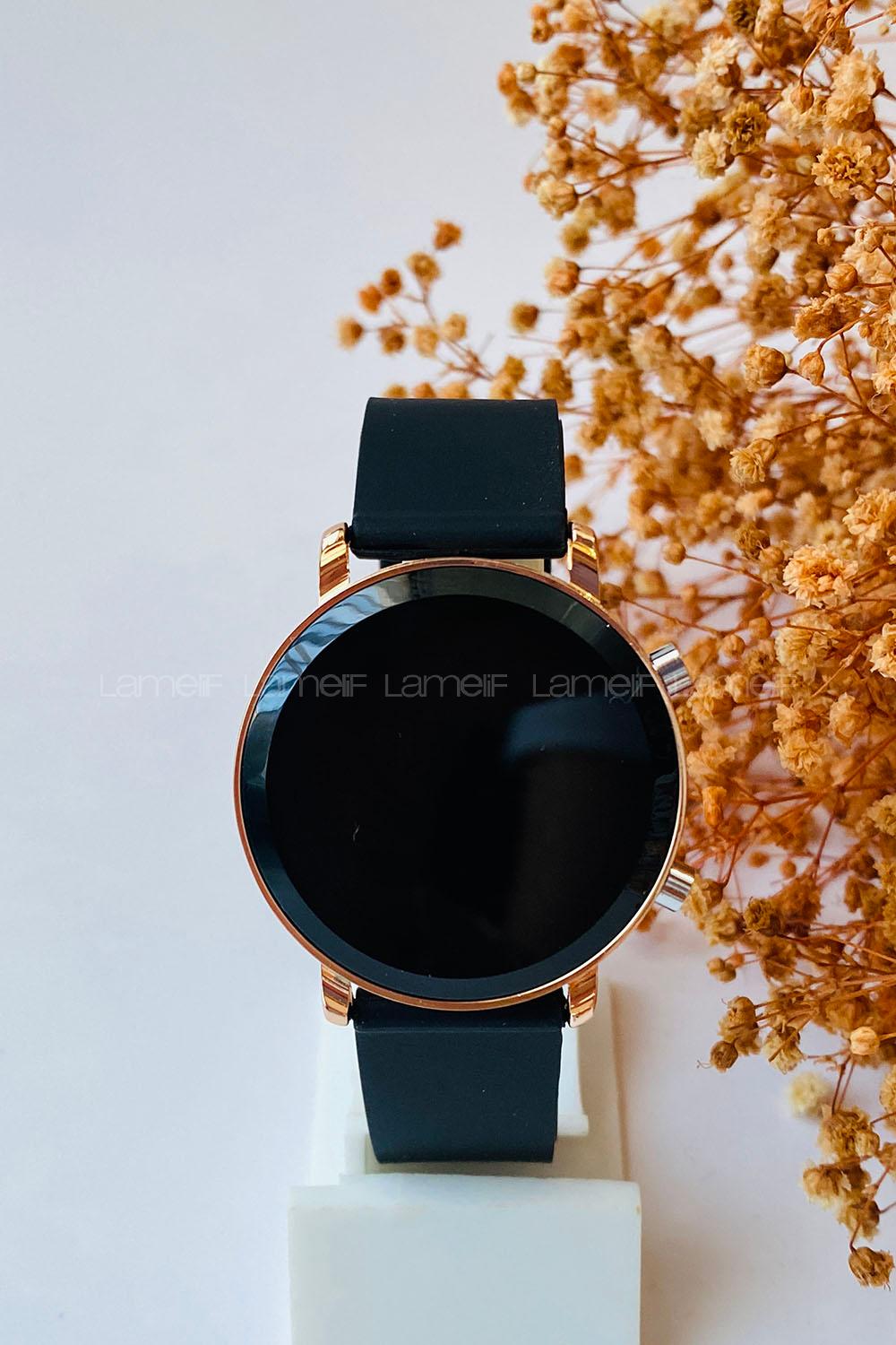 Lamelif Pattaya Gold Çerçeve Led Saat