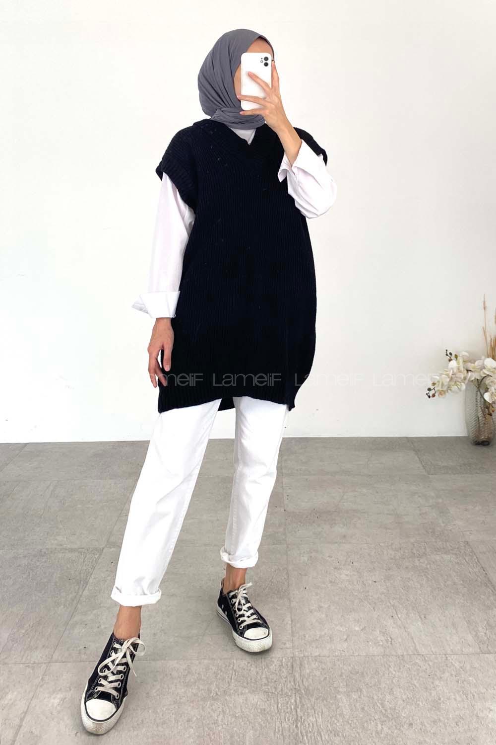 Black V Neck Knitwear Knitwear