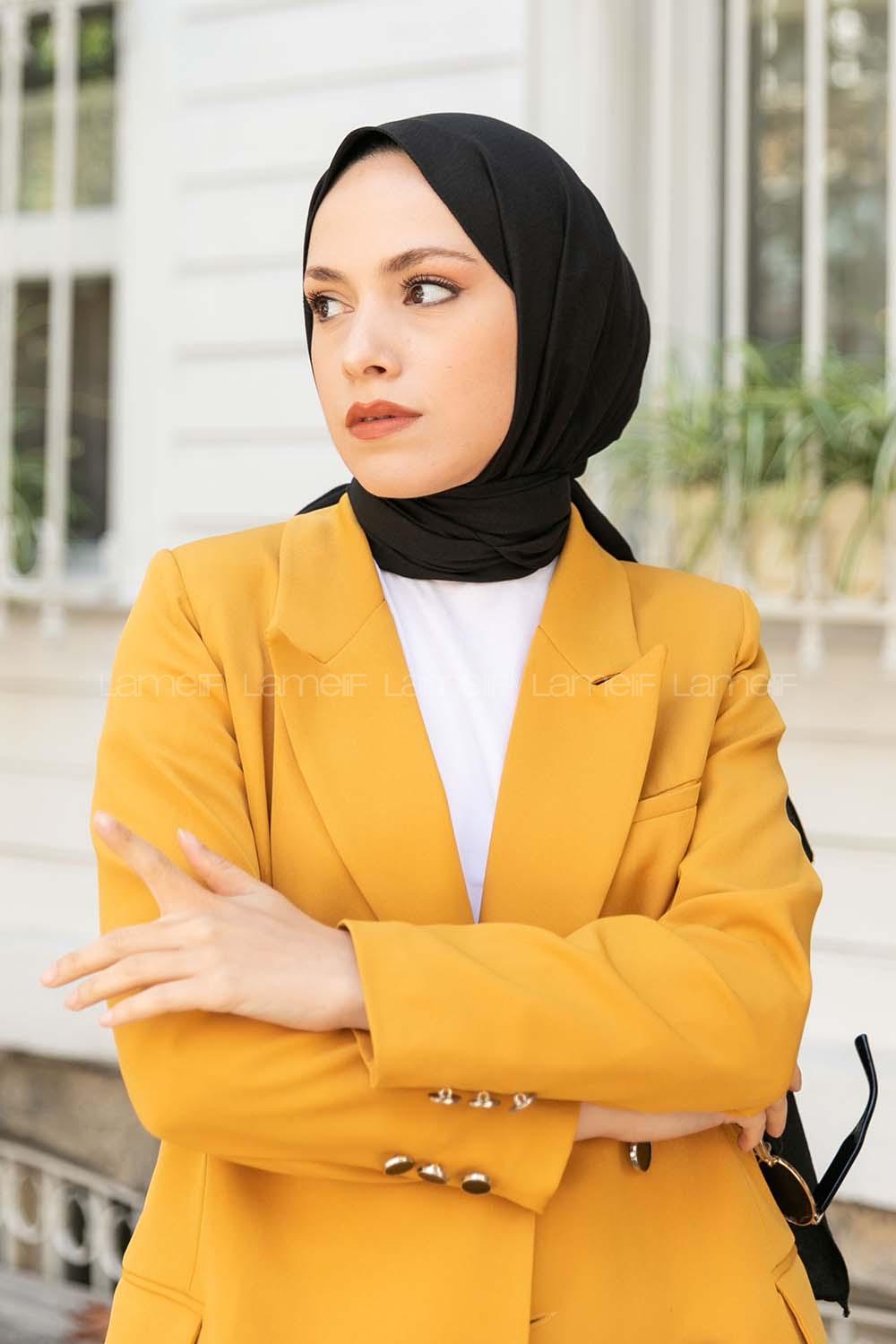 Black Cotton Fabric Viscose Fabric Straight Shawl