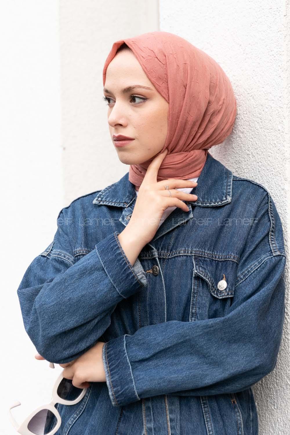 Lamelif Bambu Şal Koyu Pudra