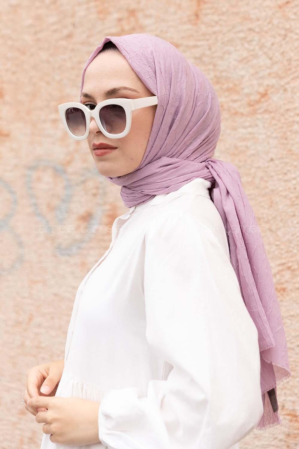 Lamelif Bambu Şal Lila