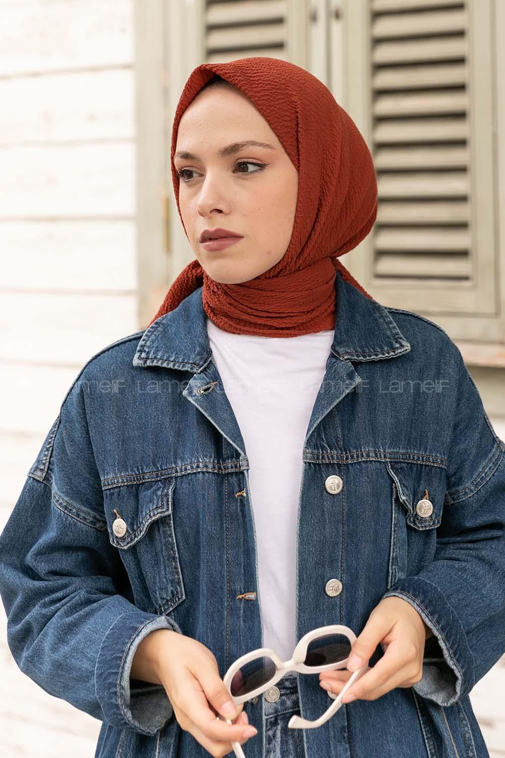 Tile Cotton Fabric Straight Shawl