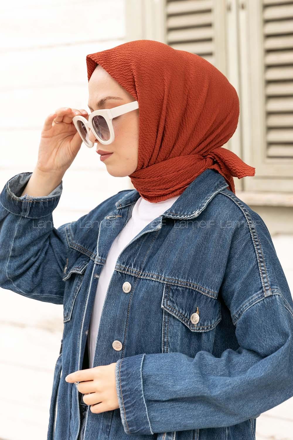 Tile Cotton Fabric Straight Shawl