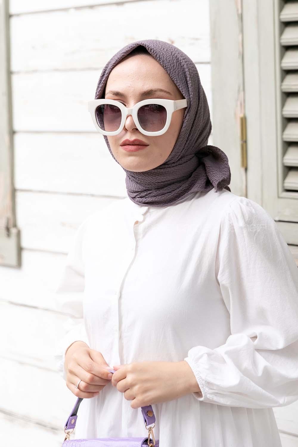 Lamelif Mio Caz Eşarp Koyu Leylak