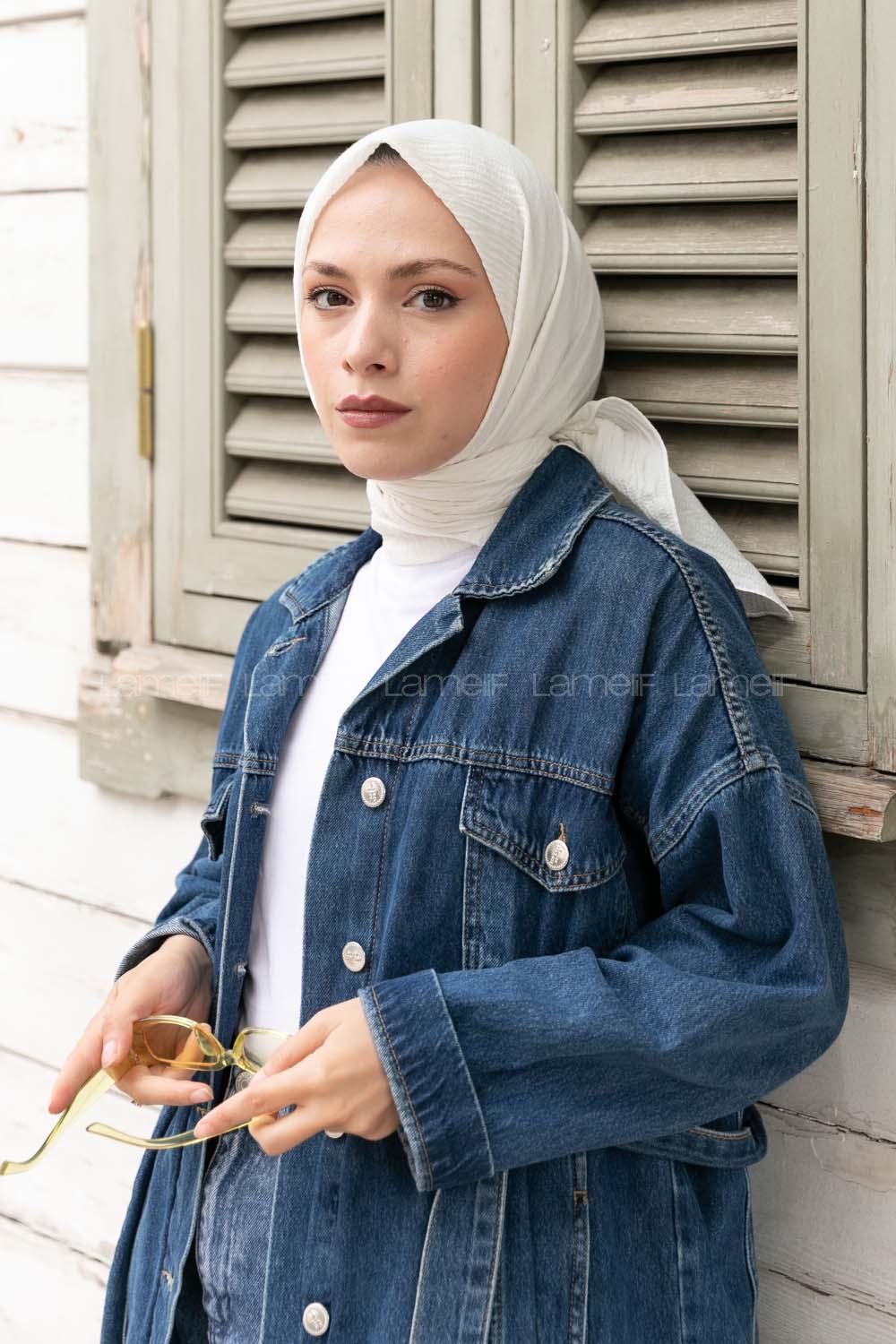 Lamelif Mio Caz Eşarp Krem