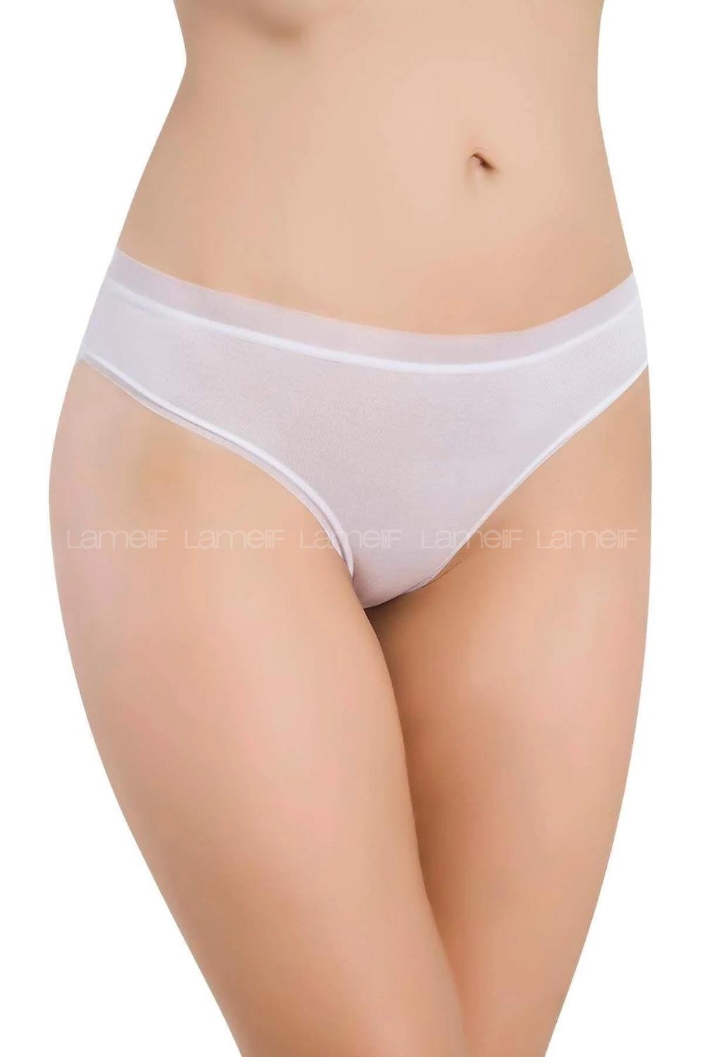 Lamelif Papatya Şeffaf Lastik Micro Bikini Beyaz Renk