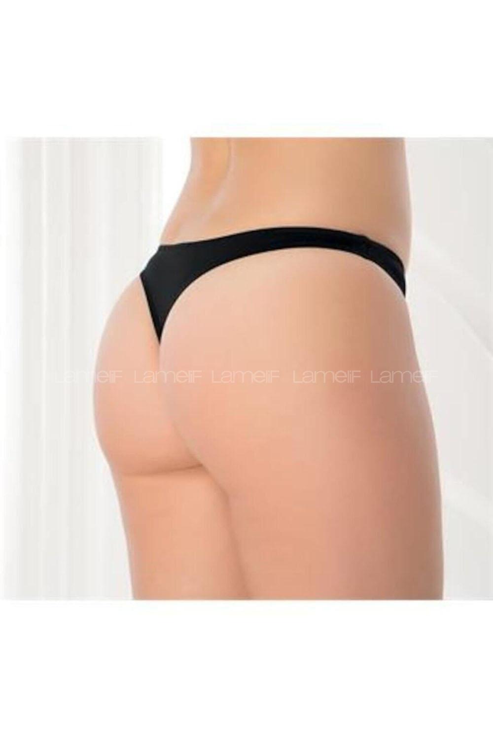 Black Cotton Fabric Scanties