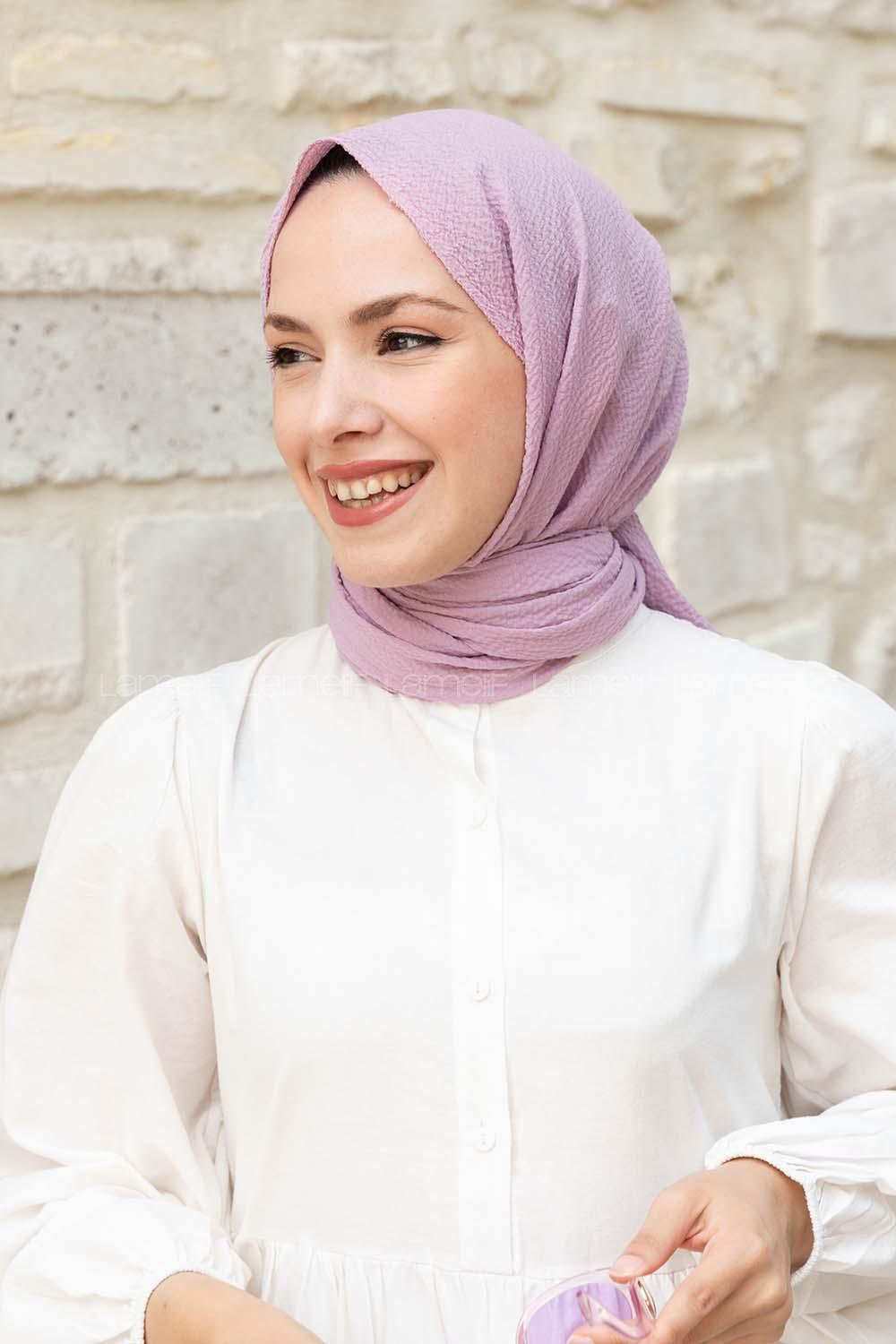 Lamelif Mio Caz Şal Açık Lila