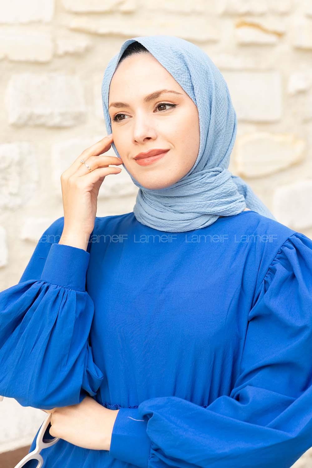 Modalamelif Mio Caz Şal Gök Mavisi