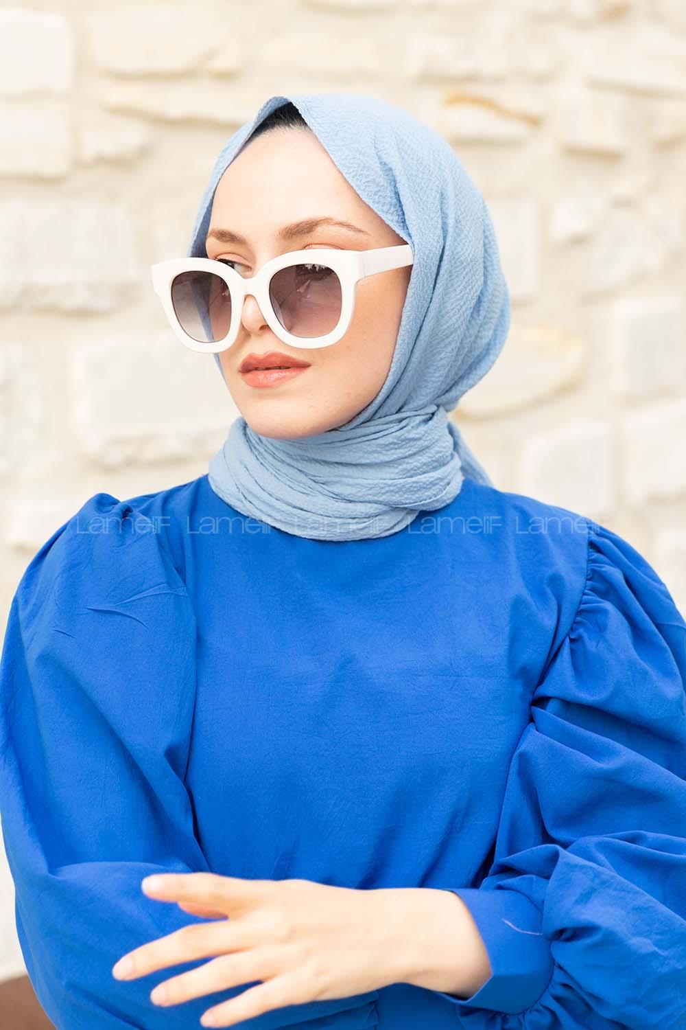 Modalamelif Mio Caz Şal Gök Mavisi