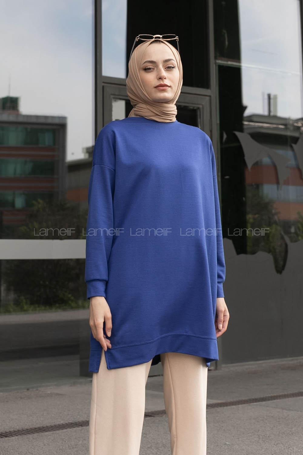 Saxe Crew Neck Cotton Unprinted Tunic