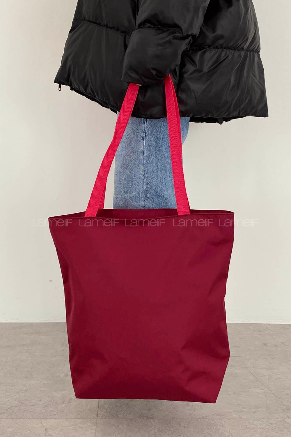 Claret Red Without Accessories Rope Hand Bag Bag