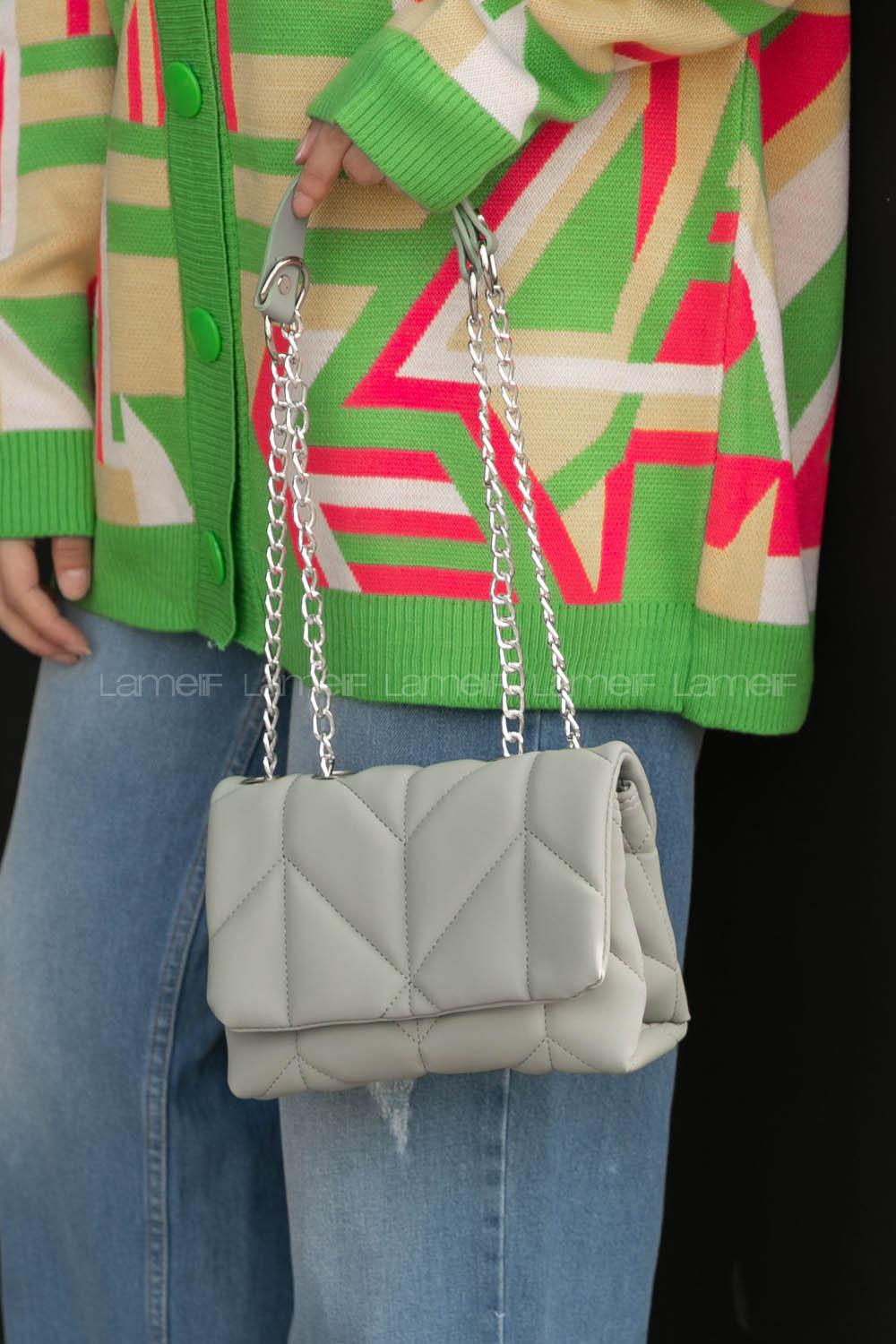 Plum Green Buckle Skin Hand Bag Bag