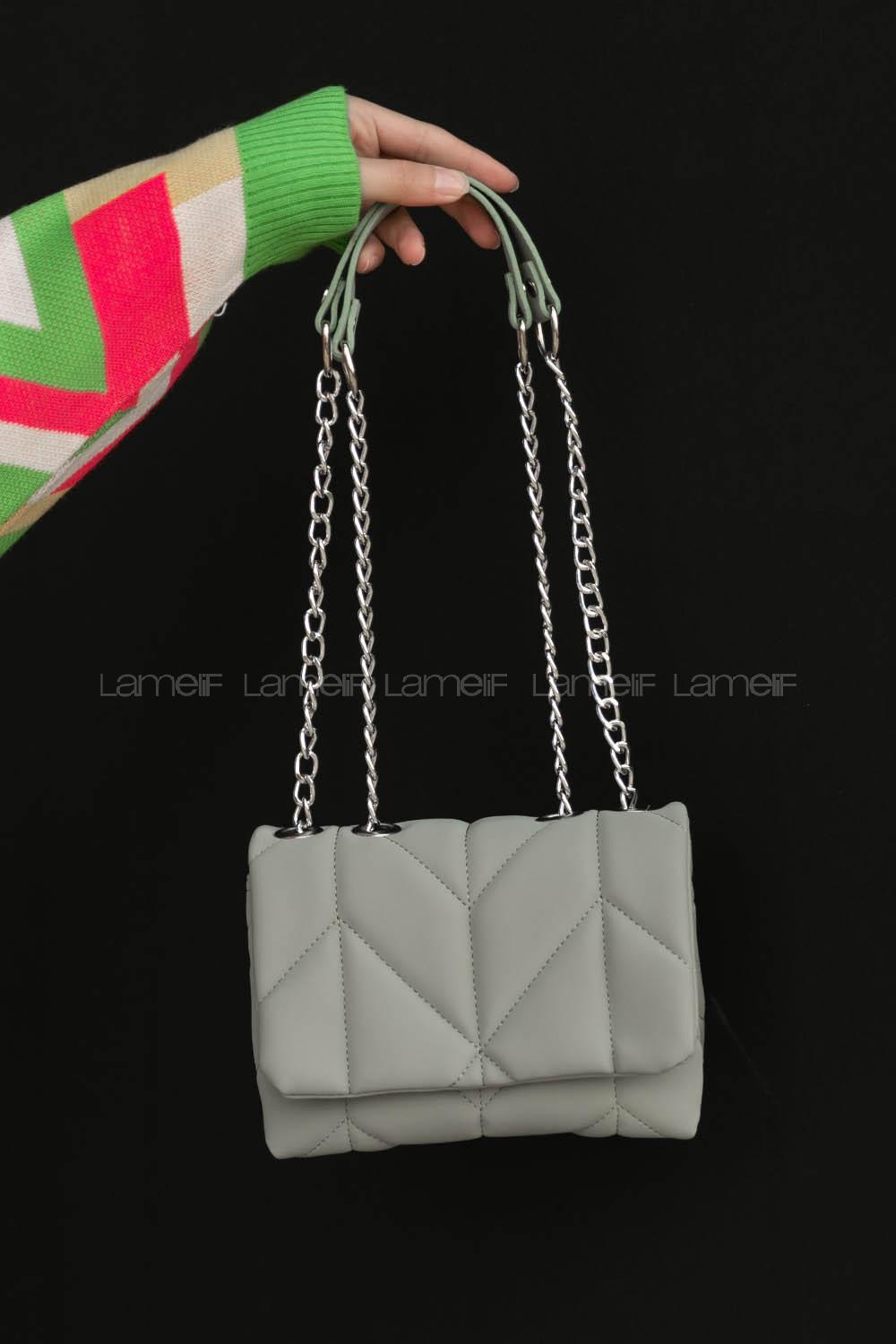 Plum Green Buckle Skin Hand Bag Bag