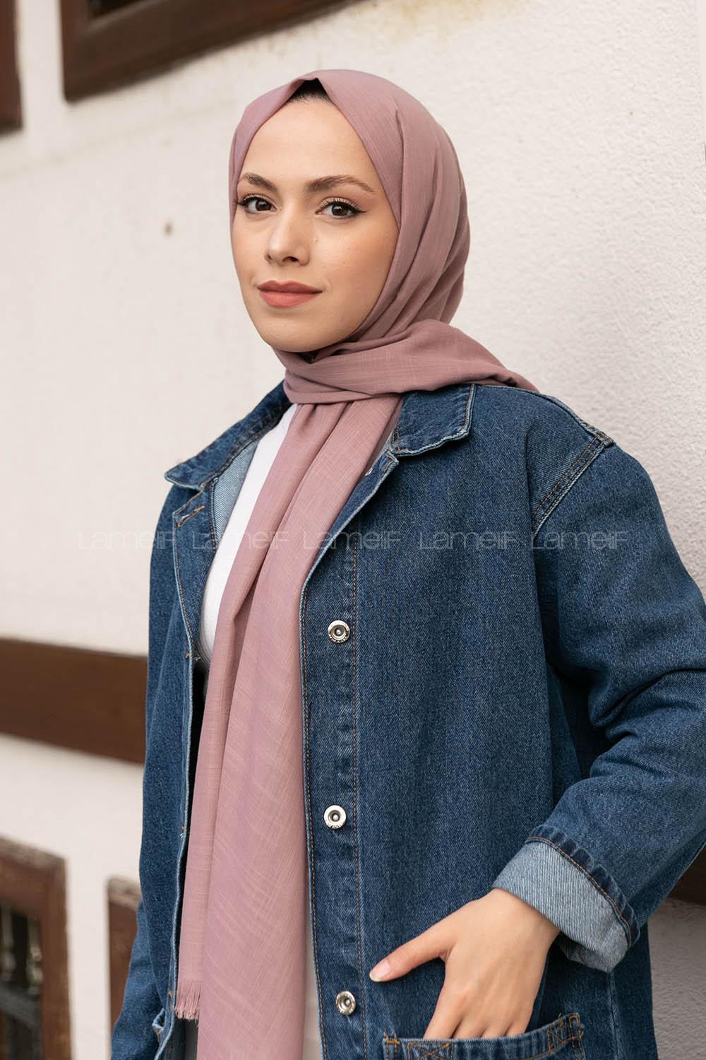 Soft Powder Cotton Fabric Straight Shawl