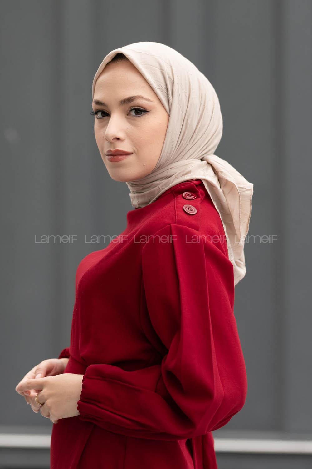 Lamelif Bambu Eşarp Açık Vizon