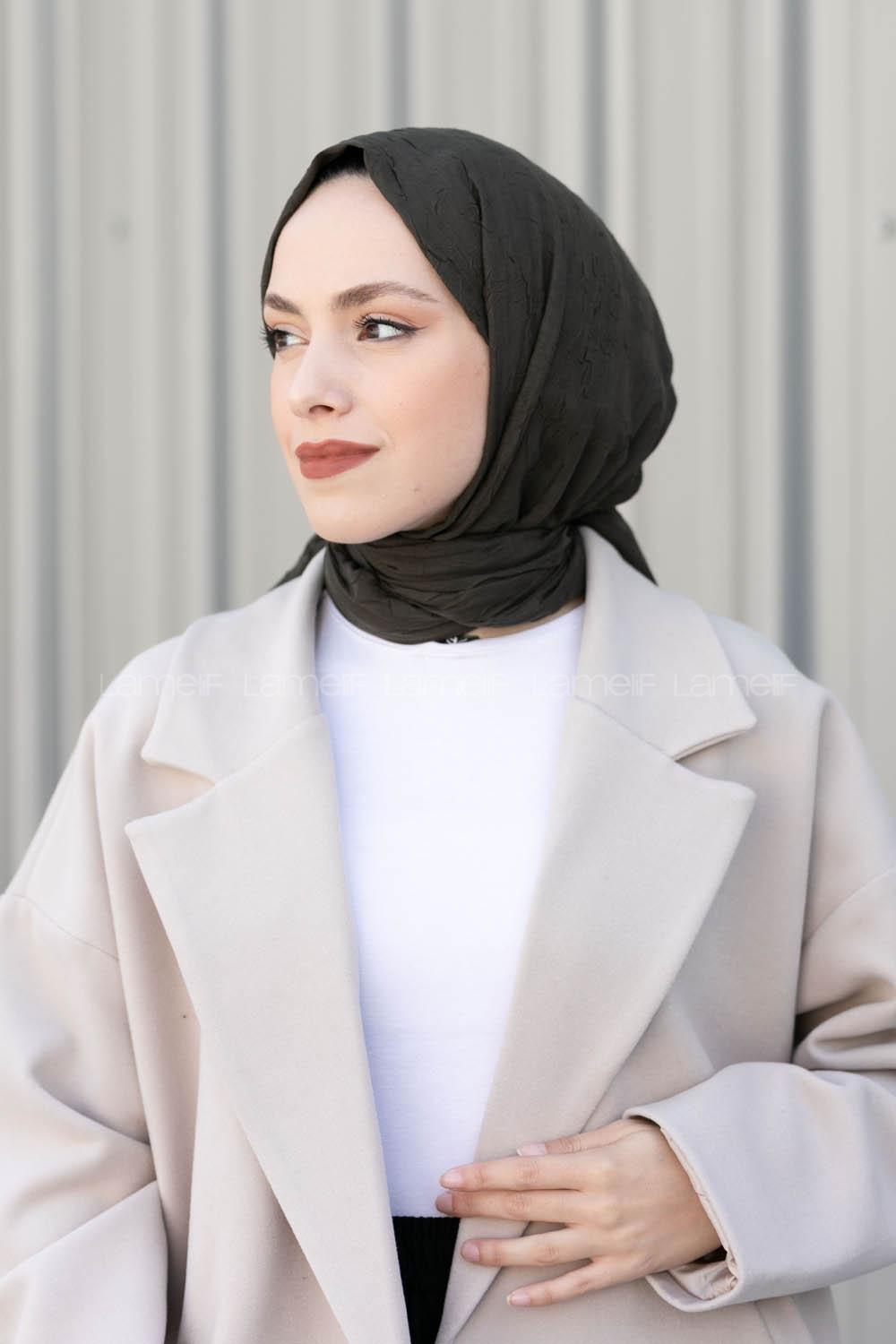 Lamelif Bambu Şal Koyu Yeşil