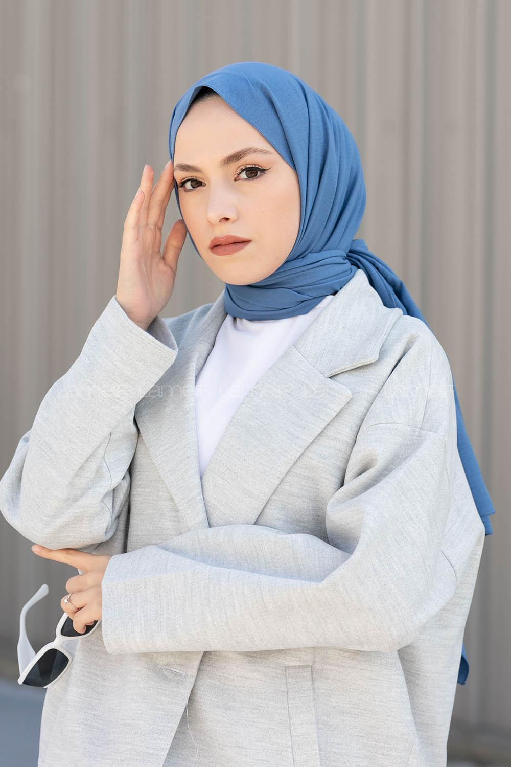 Anatolian Black Cotton Fabric Viscose Fabric Straight Shawl