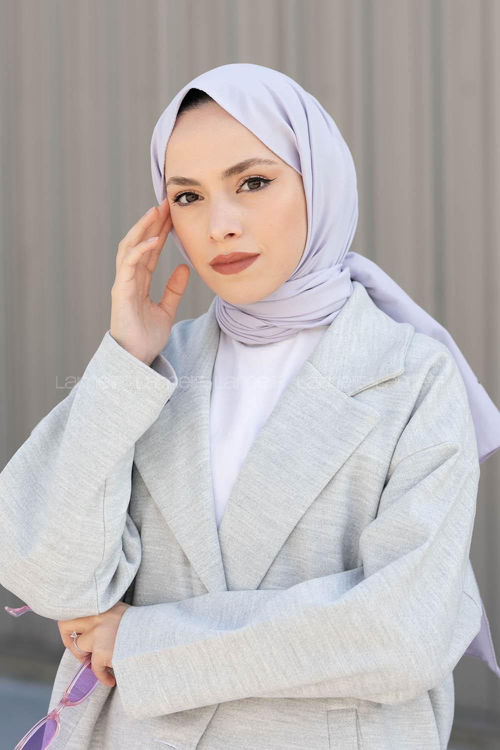 Silver Cotton Fabric Viscose Fabric Straight Shawl