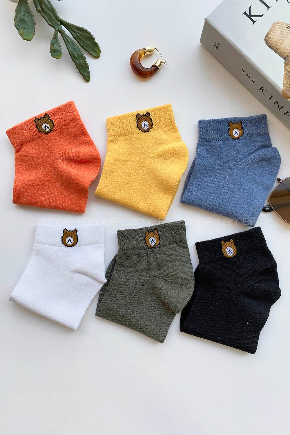 Lamelif 6lı Ayı Yarım Konç Çorap