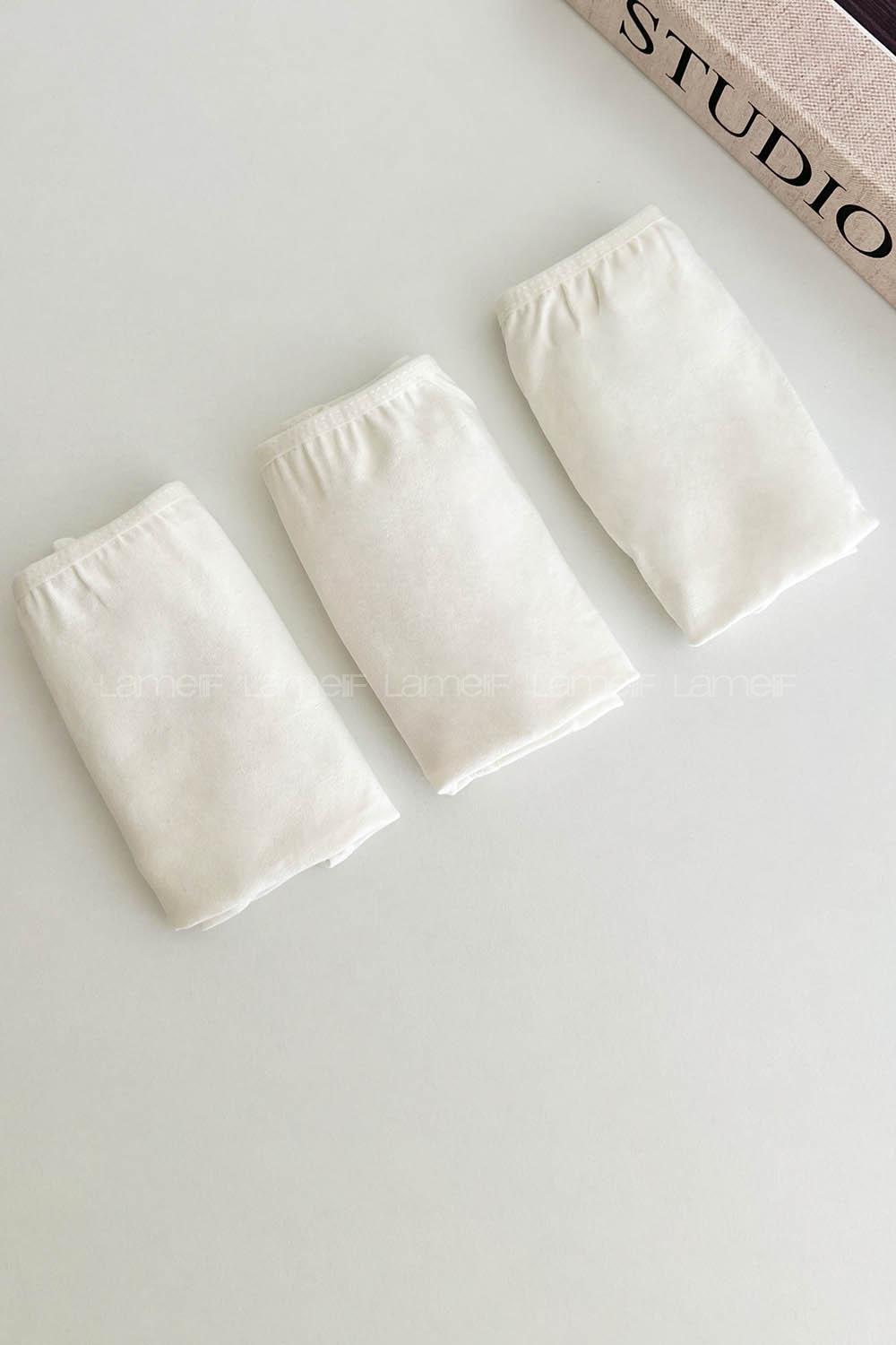 Cream Cotton Fabric Scanties