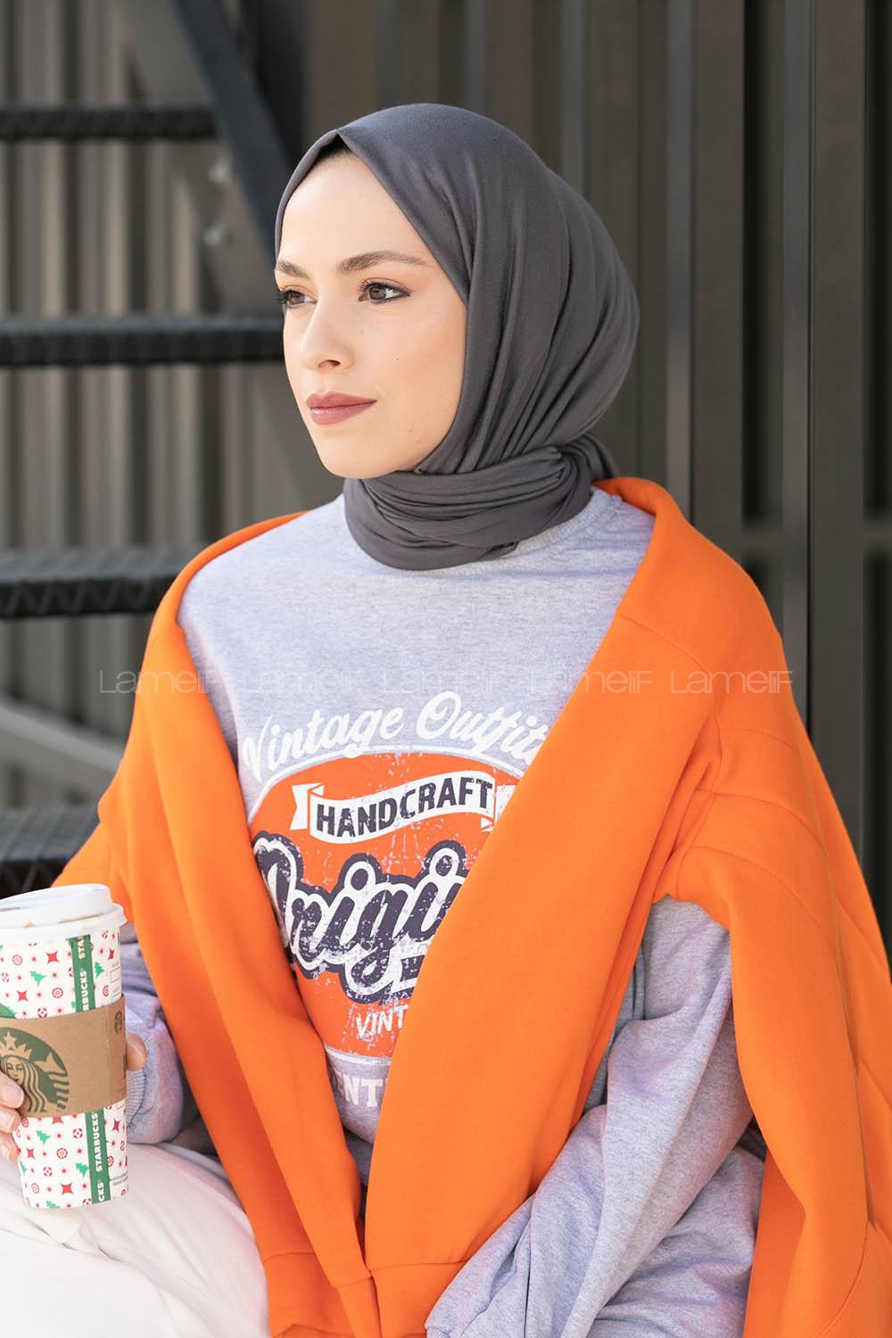 Lamelif Kurşuni Penye Şal