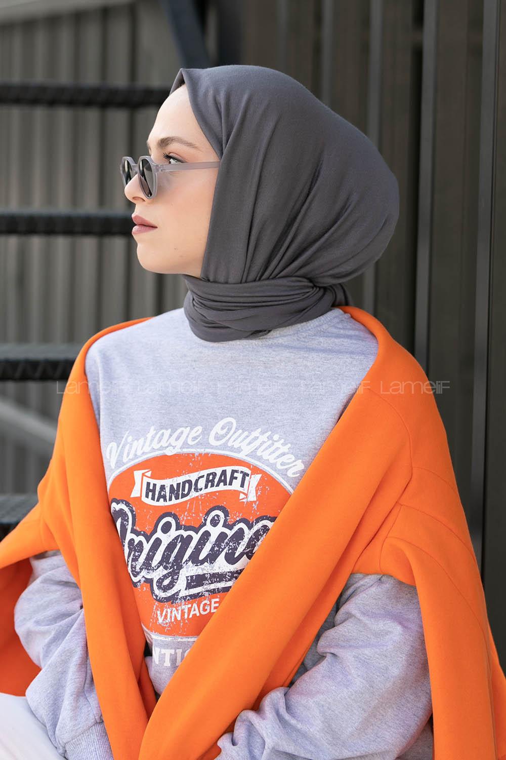 Lamelif Kurşuni Penye Şal