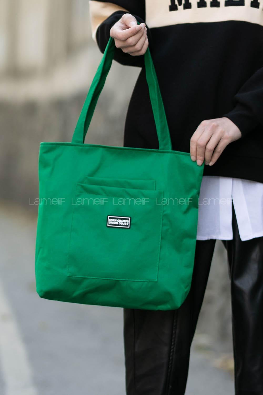 Lamelif Üç Gözlü Fermuarlı Anton Çanta Yeşil