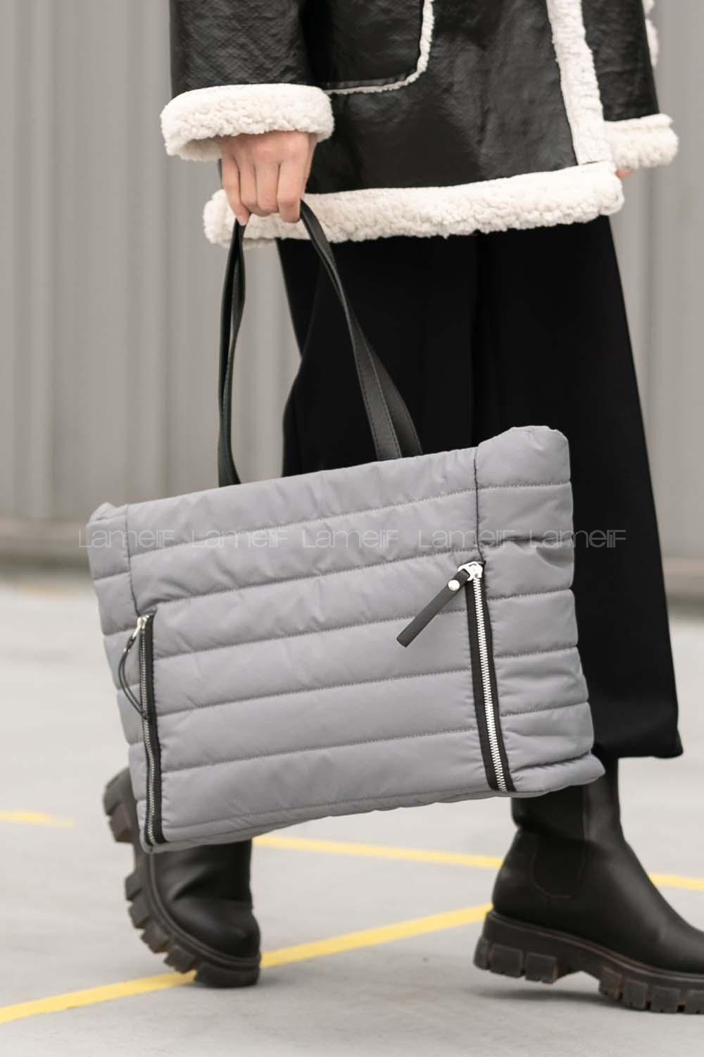 Gray Buckle Buckle Iron Hand Bag Hand Bag Bag