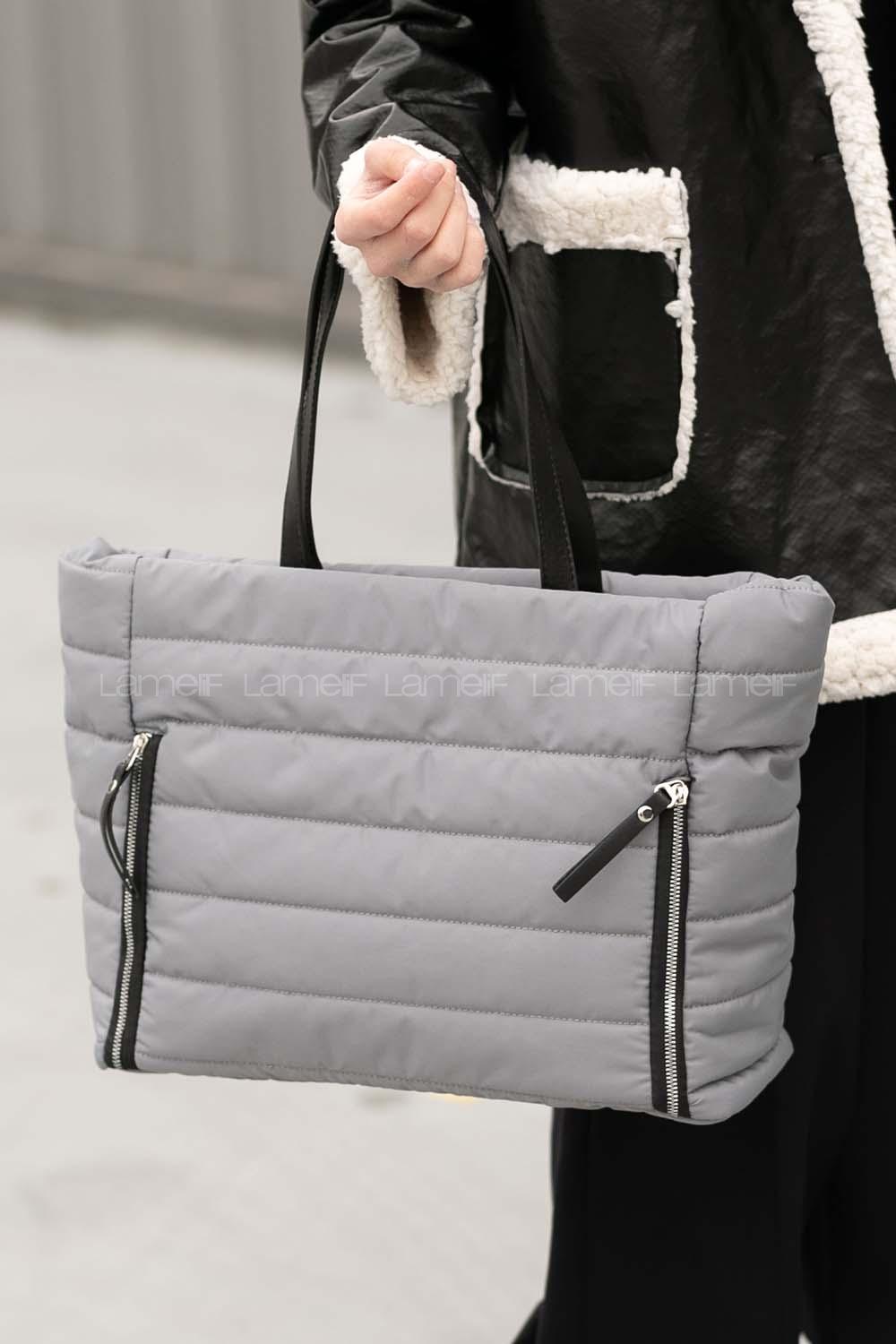 Gray Buckle Buckle Iron Hand Bag Hand Bag Bag