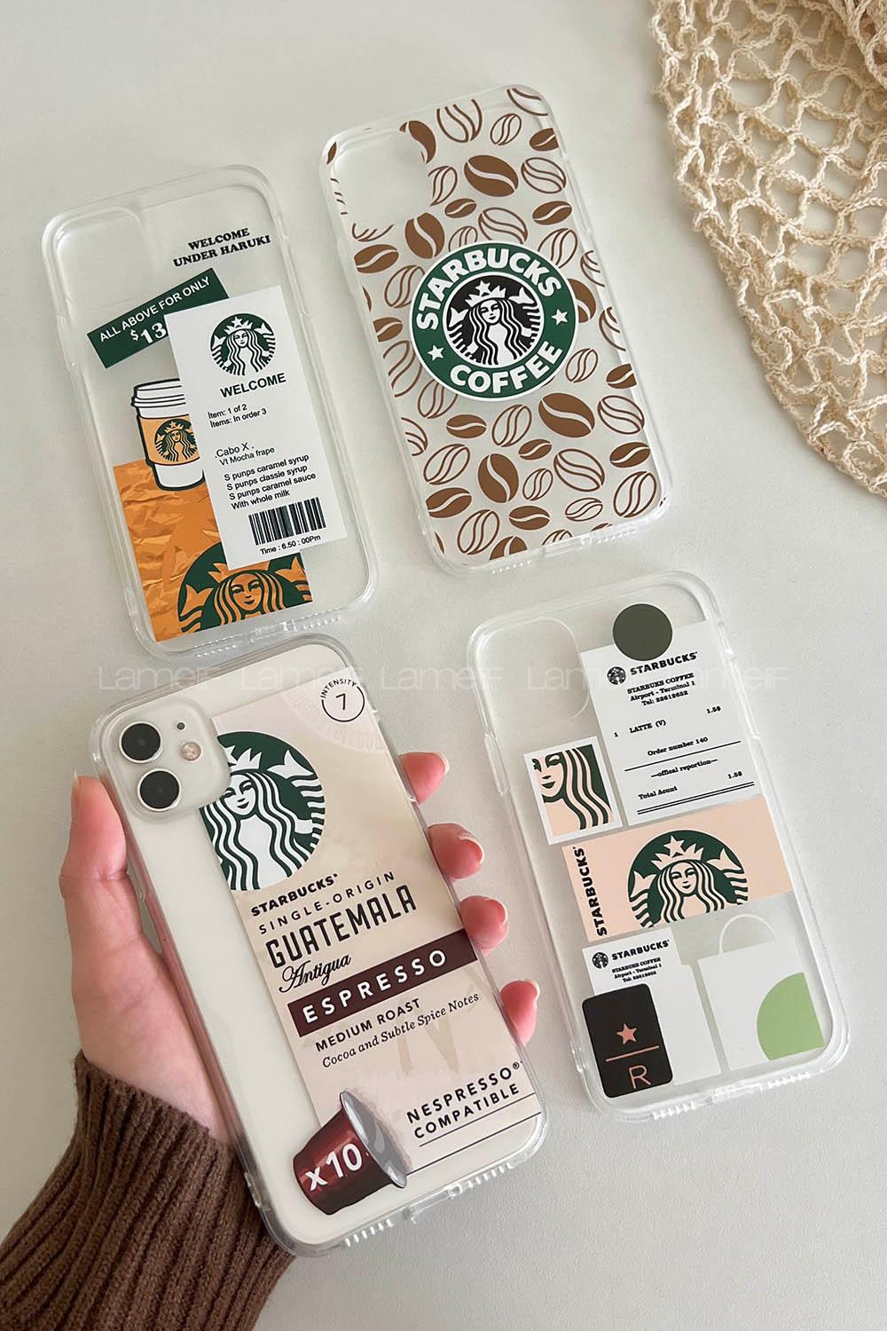 Lamelif ıPhone 11 Espresso Baskılı Şeffaf Telefon Kılıfı