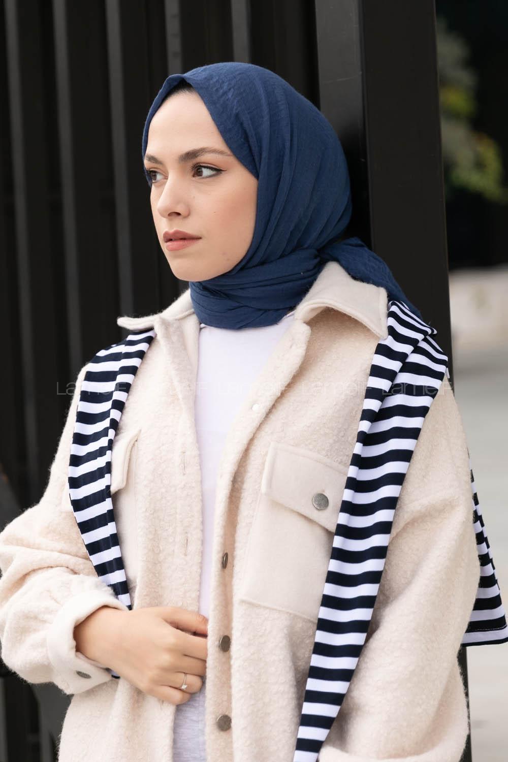 Lamelif Parlement Mavi Bürümcük Şal