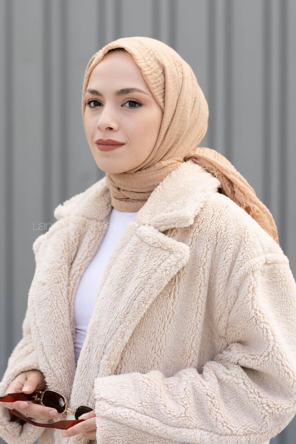 Lamelif  Bej  Bürümcük Şal