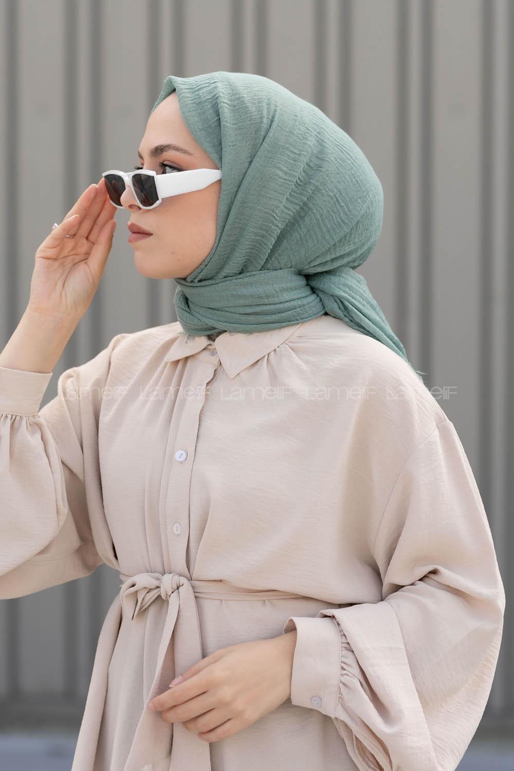 Lamelif Mint Yeşili Bürümcük Şal