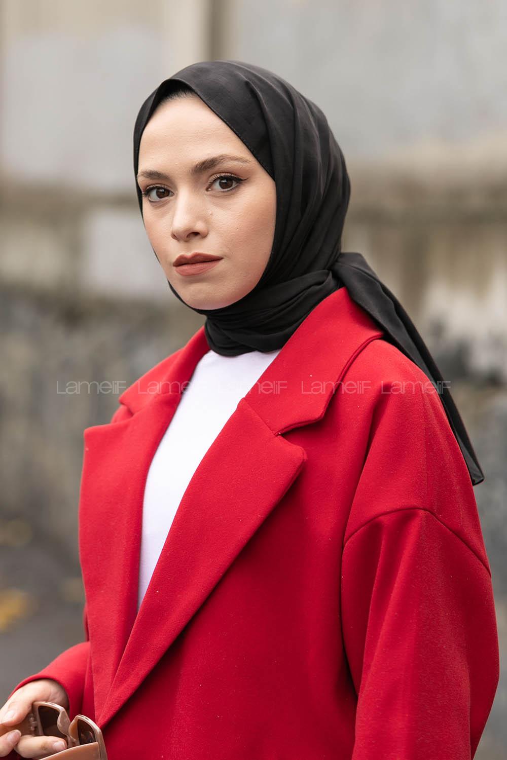 Black Viscose Fabric Printed Shawl