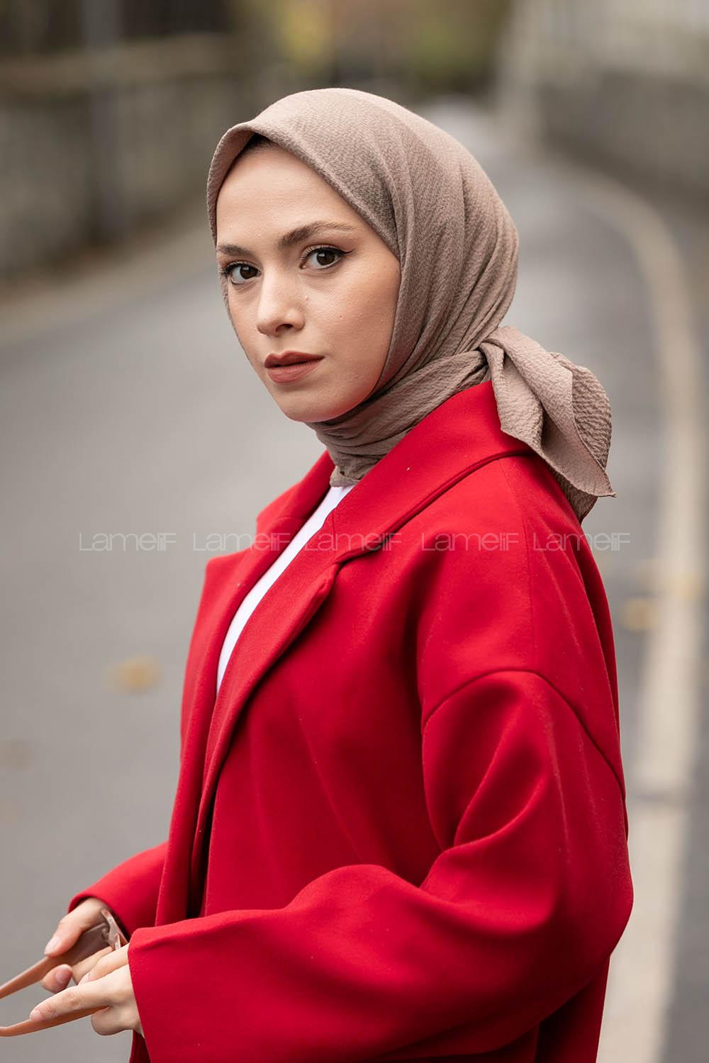 Lamelif Mio Caz Eşarp Vizon