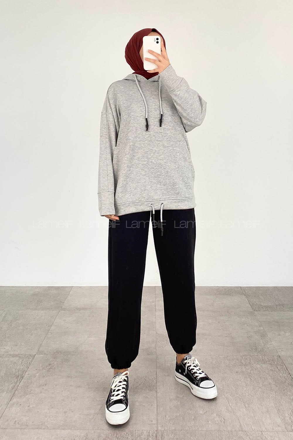 Modalamelif Gri Berendıne Z Üç İplik Sweat