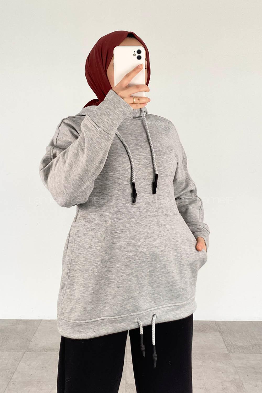 Modalamelif Gri Berendıne Z Üç İplik Sweat