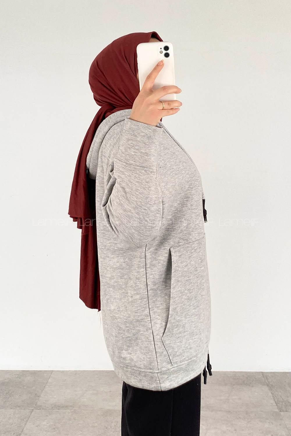 Modalamelif Gri Berendıne Z Üç İplik Sweat