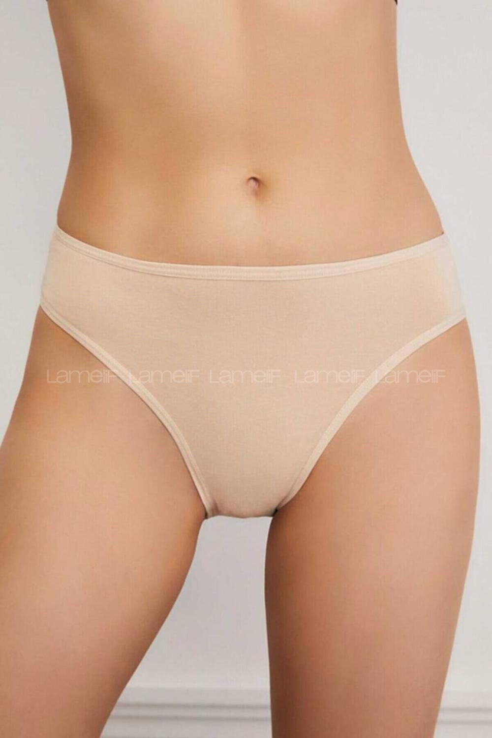 Lamelif Kotton Bayan Klasik Külot Ten Rengi