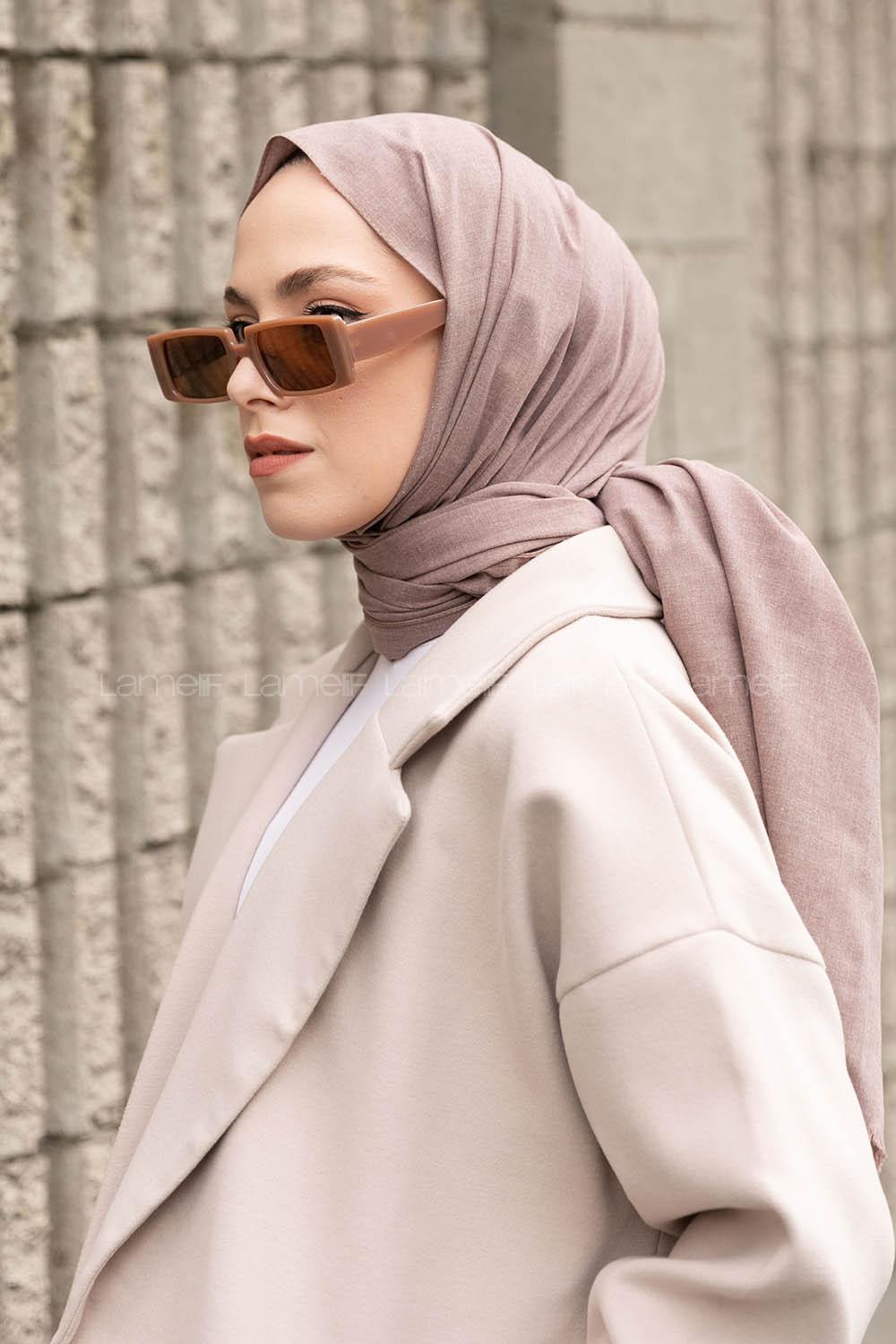 Lamelif Bal Köpüğü Keten Şal