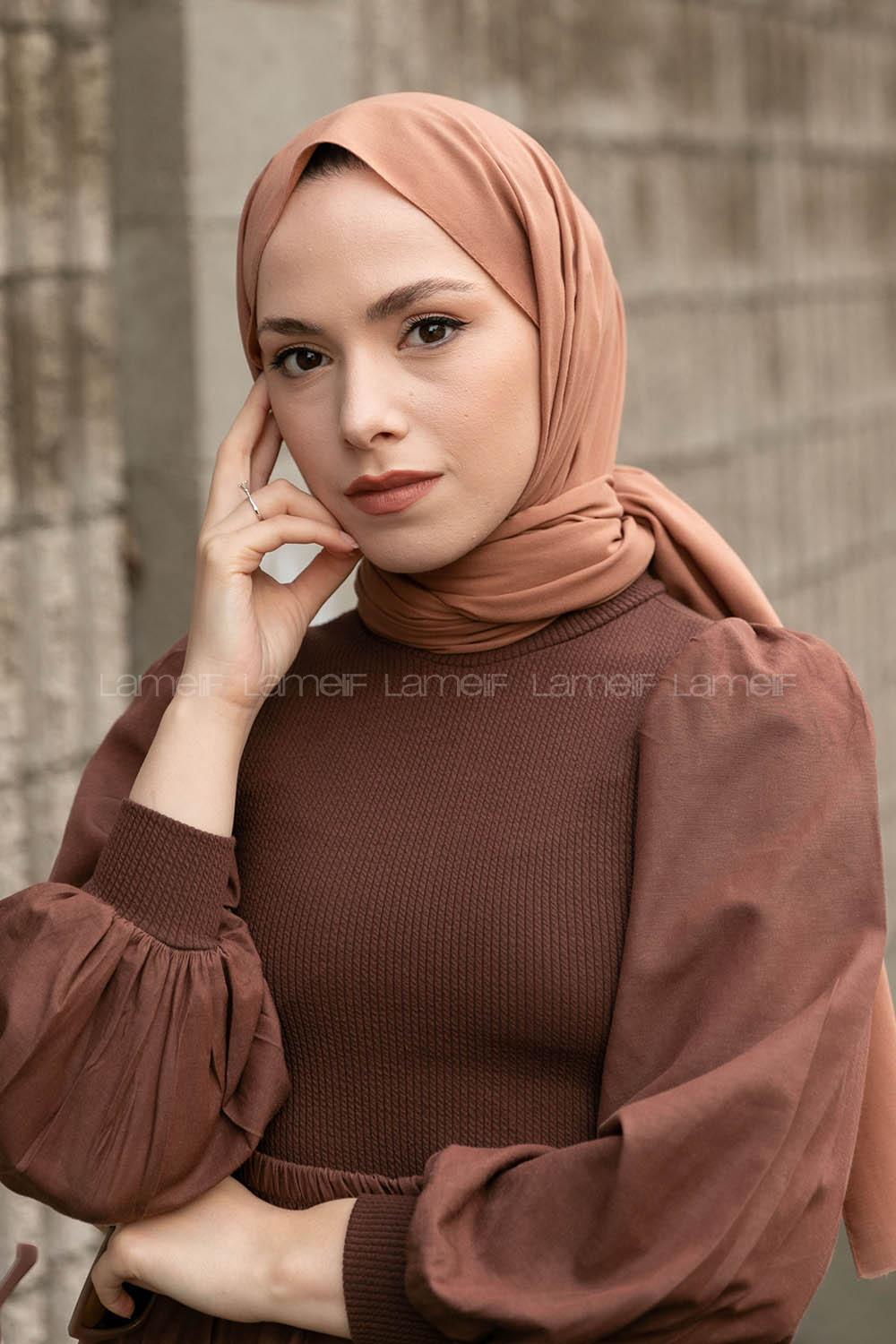 Lamelif Fındık Keten Şal