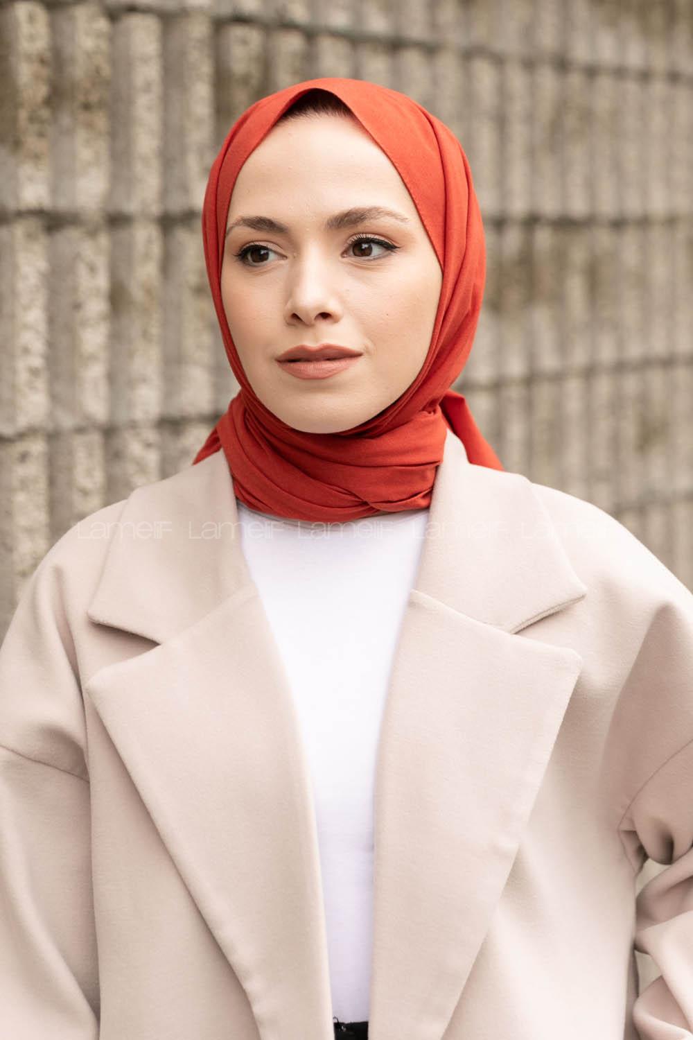 Lamelif Kızıl Keten Şal