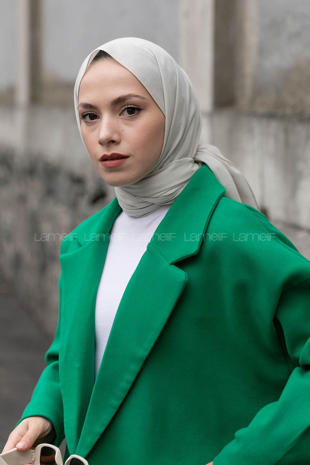 Lamelif Krem Rengi Keten Şal