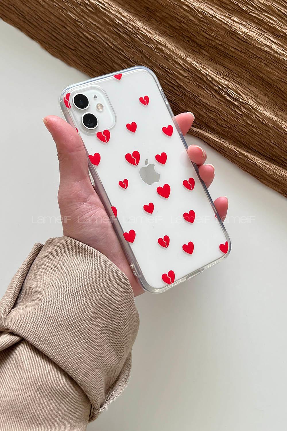 Lamelif ıPhone 11 Baskılı Şeffaf Telefon Kılıfı