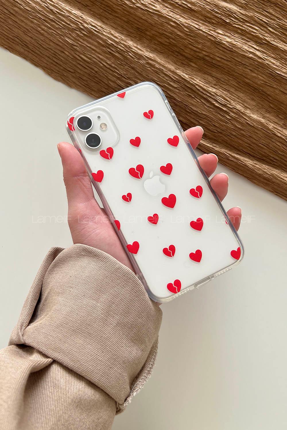 Lamelif ıPhone 11 Baskılı Şeffaf Telefon Kılıfı