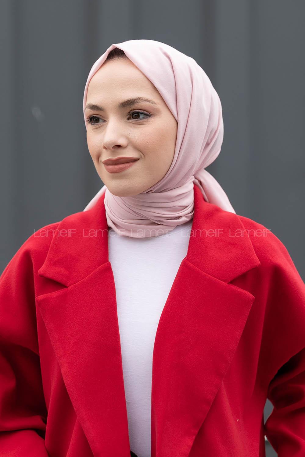 Lamelif Soft Pudra Keten Şal